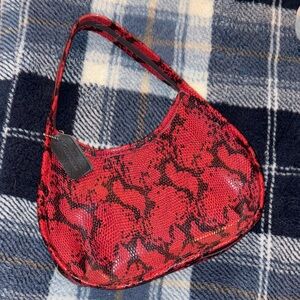 Red Snake Print Coach Women's Bag Y2K
